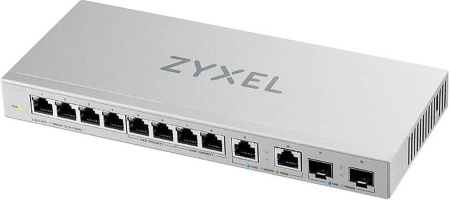 Коммутатор Коммутатор Zyxel XGS1010-12, 8xGE, 2x1/2,5GE, 2xSFP+, настольный, бесшумный