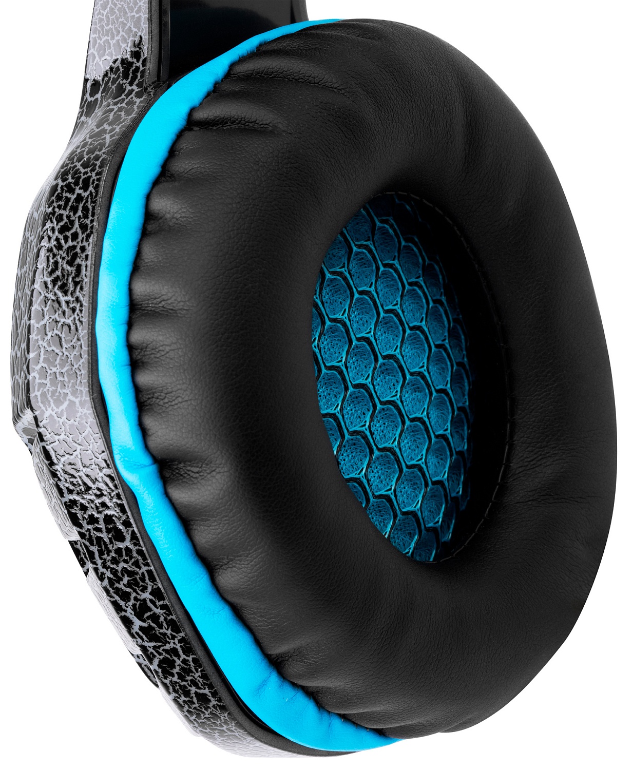 Наушники с микрофоном Оклик HS-L400G ZEUS черный/синий 2.2м мониторные оголовье (359480)