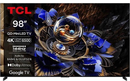 Телевизор QLED TCL 98" 98X11K черный 4K Ultra HD 120Hz DVB-T DVB-T2 DVB-C DVB-S DVB-S2 USB WiFi Smart TV