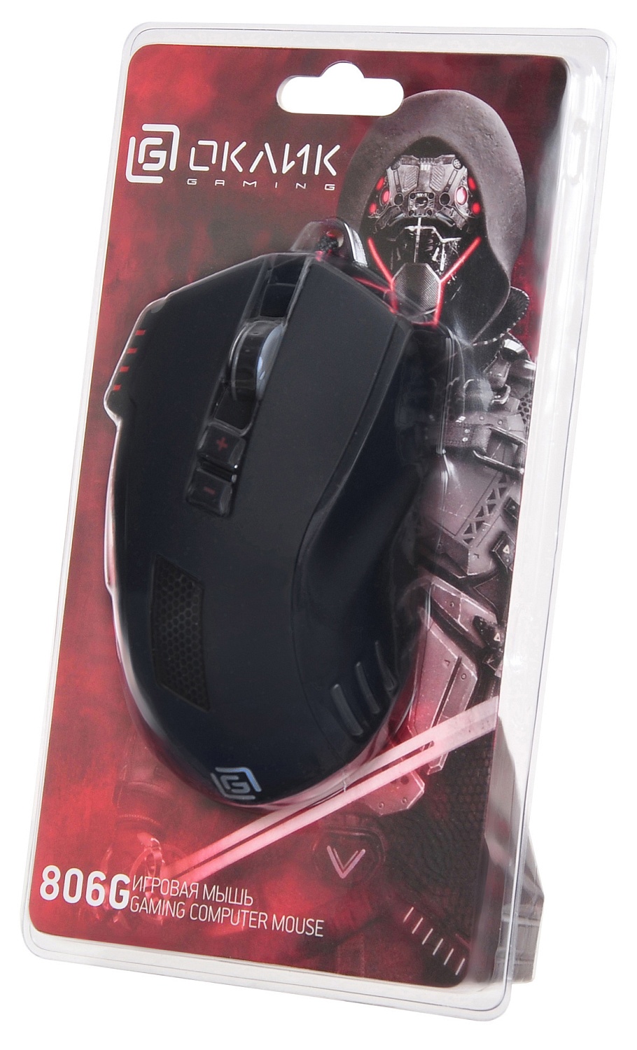 Мышь Оклик 806G черный/красный оптическая (3200dpi) USB (8but) Мышь Оклик 806G черный/красный оптическая (3200dpi) USB (8but)