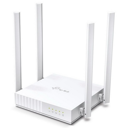 TP-Link Archer C24, AC750 Двухдиапазонный Wi Fi роутер, до 300 Мбит/с на 2,4 ГГц + до 433 Мбит/с на 5 ГГц, 4 антенны, 1 порт WAN 10/100 Мбит/с + 4 порта LAN 10/100 Мбит/с