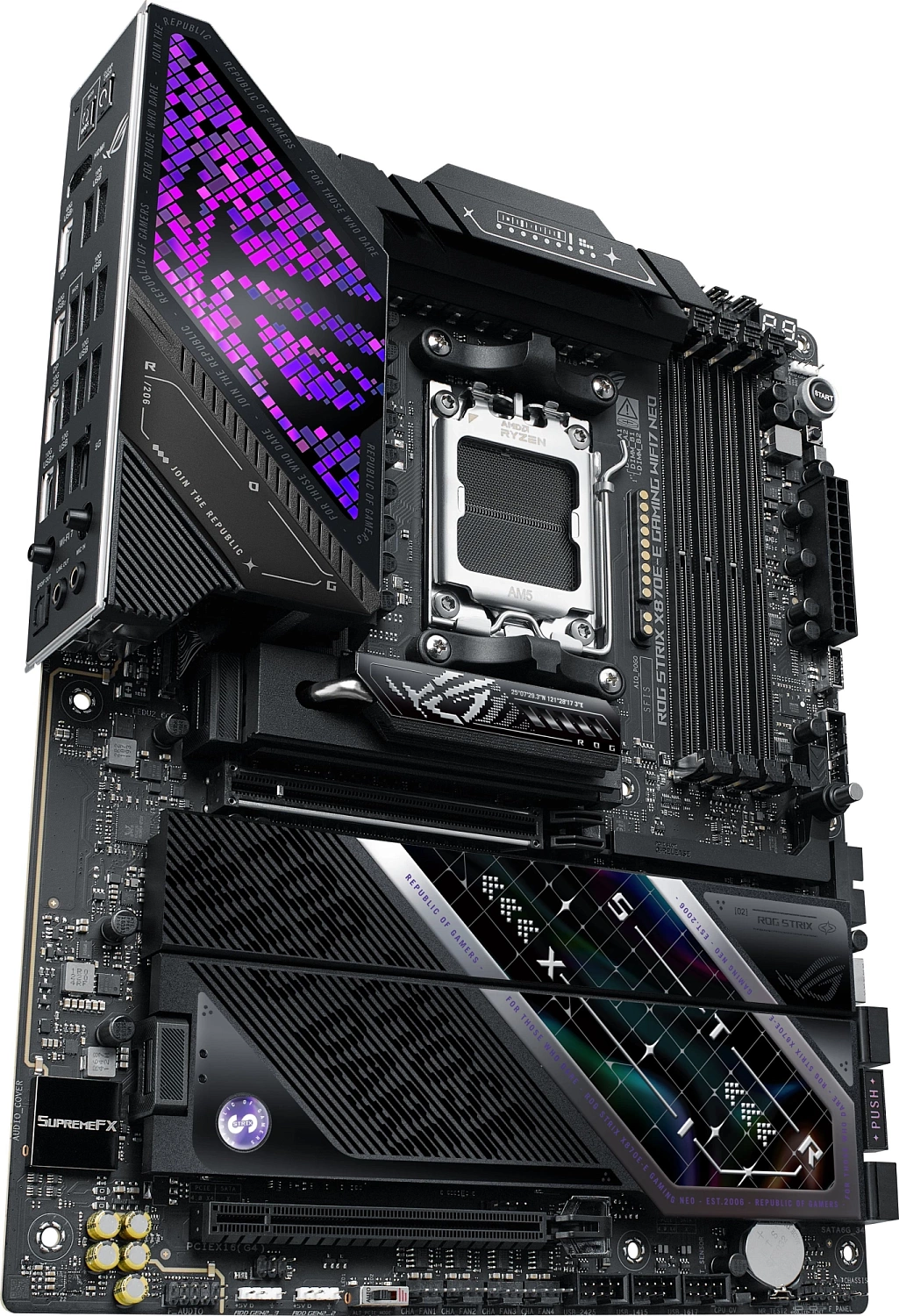 Материнская плата Asus ROG STRIX X870E-E GAMING WIFI7 NEO Socket AM5 AMD X870E 4xDDR5 ATX AC`97 8ch(7.1) 5Gigabit RAID+HDMI