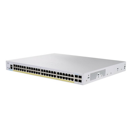 CBS350 48x10/100/1000 PoE+ ports 370W power budget, 4x 1Gb SFP uplink, 1xFan, Mounting Kit, CBS350-48P-4G