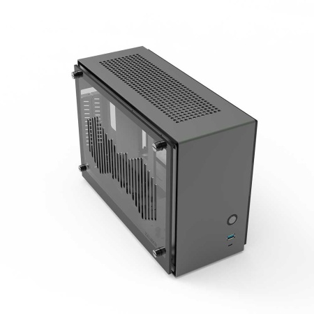 Корпус ZALMAN M2 MINI, MITX, ALUMINIUM, SILVER, WINDOWx2, RISER CARD, 2x3.5", 3x2.5", 1xUSB3.0, 1xUSB3.1 TYPE-C, TOP 1x80mm