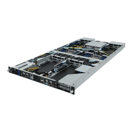 G191-H44 (rev. 100/200) HPC Server - 4 x GPU Card Slots ,6-Channel RDIMM/LRDIMM DDR4, 24 x DIMMs, "Dual 1Gb/s LAN ports (Intel® I350-AM2),2 x 2.5" hot-swappable + 2 x 2.5" internal fixed HDD/SSD bays,2 x low profile PCIe Gen3 expansion slots"