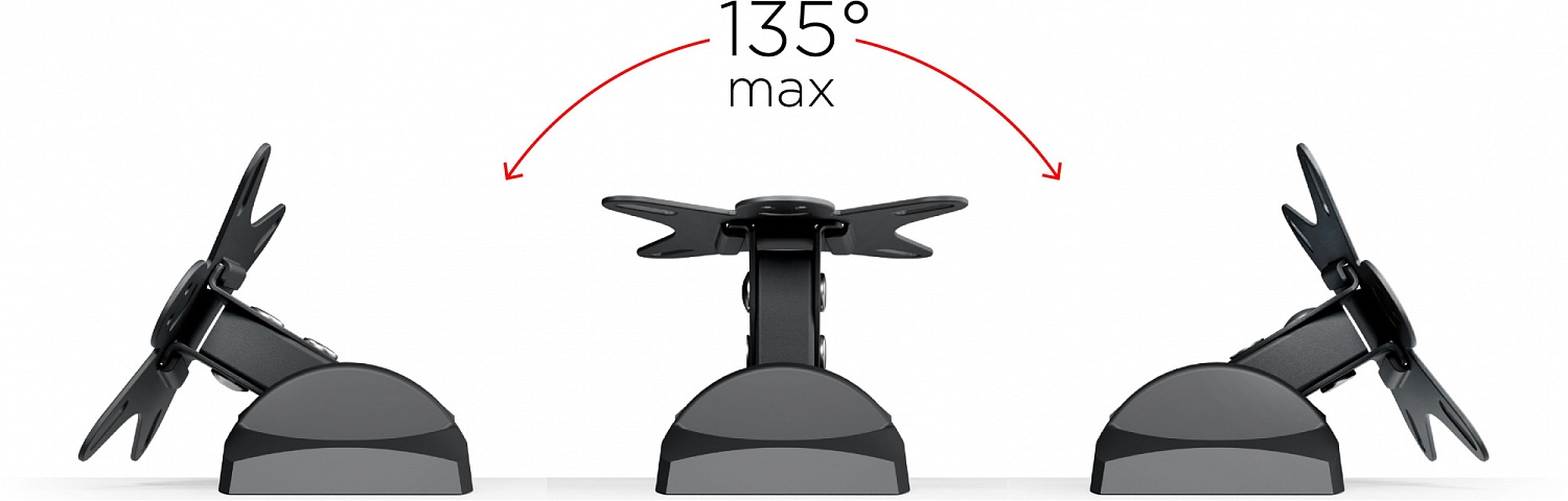 Кронштейн для телевизора Holder LCDS-5003 металлик 10"-26" макс.25кг настенный поворот и наклон