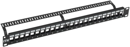 Патч-панель ITK PP24-1UMU 19" 1U 24xRJ45 кат.6