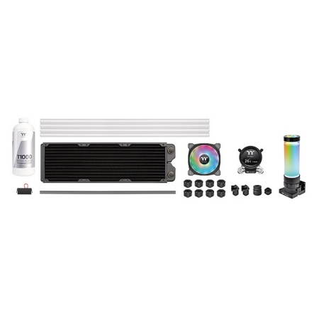 Pacific CLM360 Ultra Hard Tube LIQUID COOLING KIT/DIY LCS/MX2 Water block/Copper Radiator CLM360 /Riing Duo 120 Fan*3/Transparent coolant