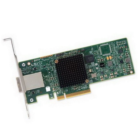 HBA-адаптер Broadcom 9300-8E SGL (LSI00343 / H5-25460-00 / H5-25460-02I / H3-25460-02I) PCIe 3.0 x8 LP, SAS/SATA 12G HBA, 8port(2*ext SFF8644), 3008 IOC RTL {5}