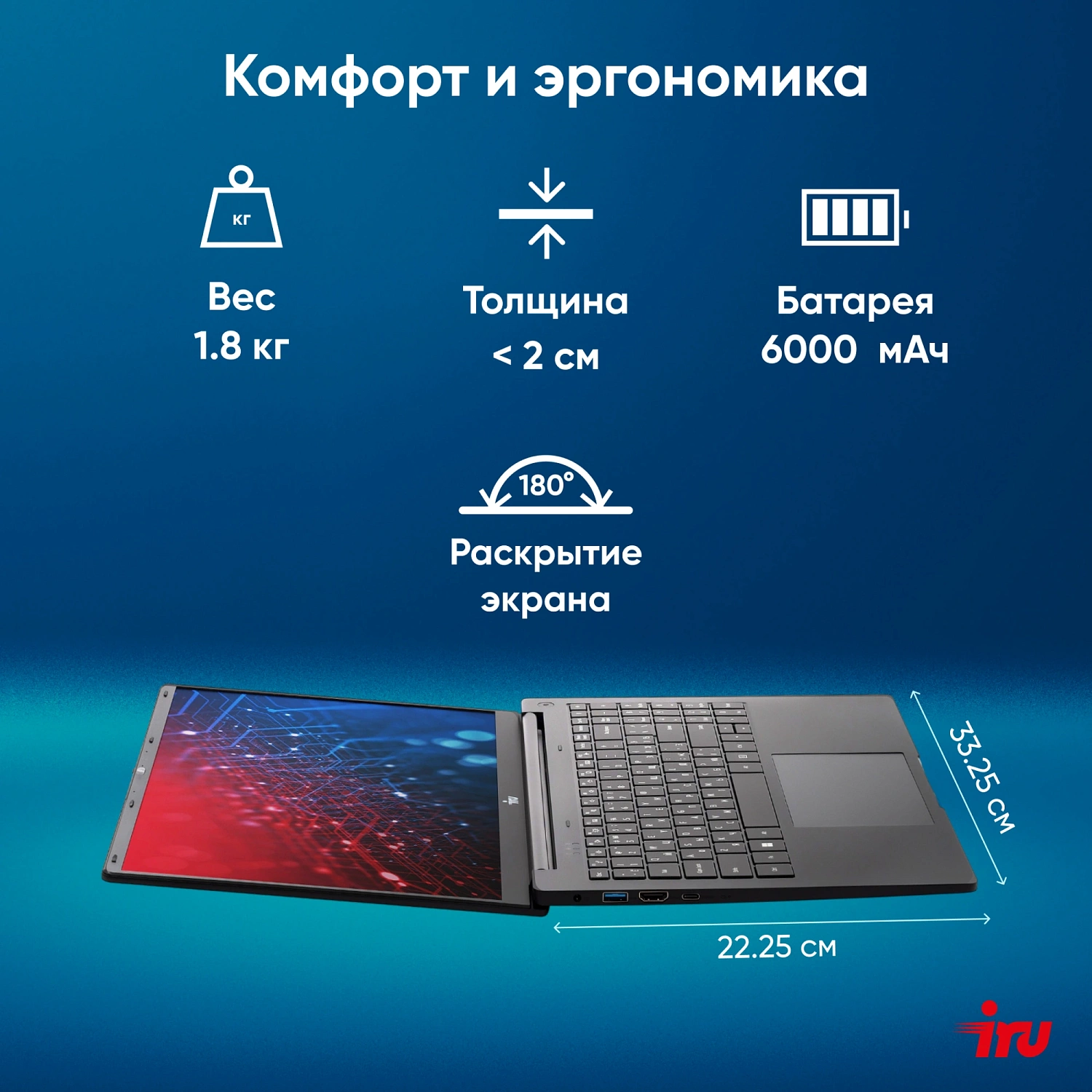 Ноутбук IRU Strato 15ALI Core i3 1215U 8Gb SSD256Gb Intel Iris Xe graphics 15.6" IPS FHD (1920x1080) Free DOS black 6000mAh (2058924)