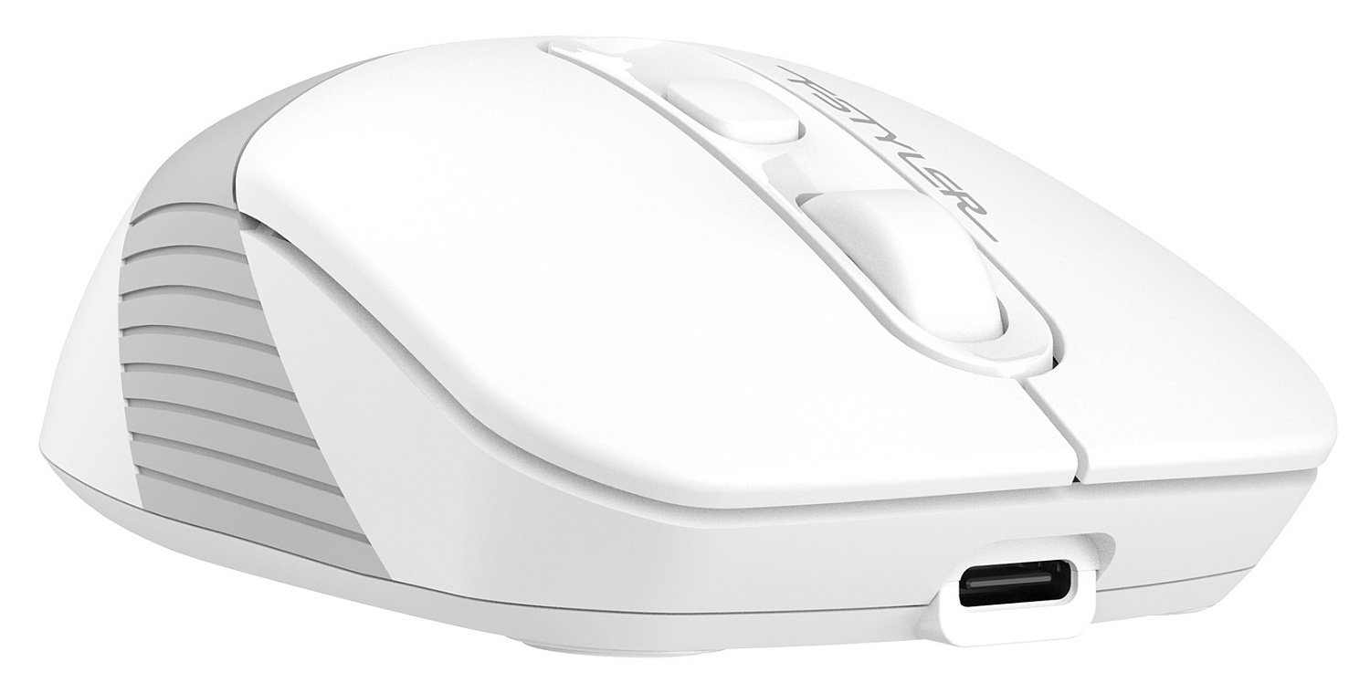 Мышь A4Tech Fstyler FB10C белый/серый оптическая (2400dpi) беспроводная BT/Radio USB (4but) Мышь A4Tech Fstyler FB10C белый/серый оптическая (2400dpi) беспроводная BT/Radio USB (4but)
