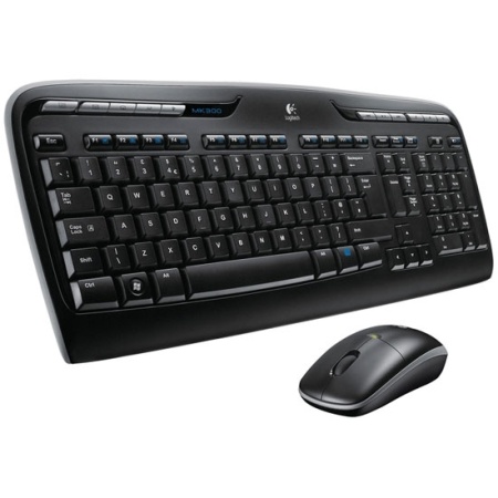 Клавиатура+мышь Logitech Wireless Desktop MK330, (Keybord&mouse),  USB, Black, [920-003995] (незначительное повреждение коробки)