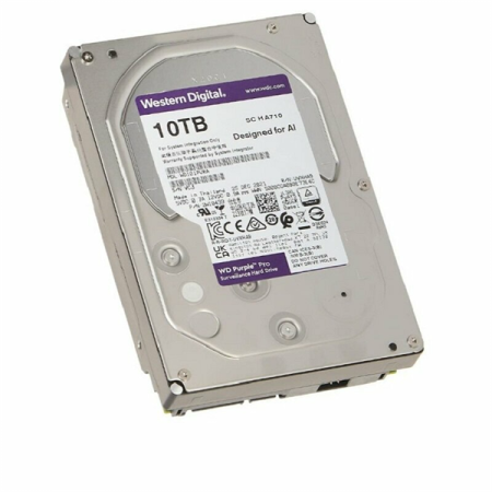 Жесткий диск Western Digital HDD SATA-III  10Tb Purple Pro WD101PURA, 7200 rpm, 256MB buffer (DV&NVR + AI), 1 year