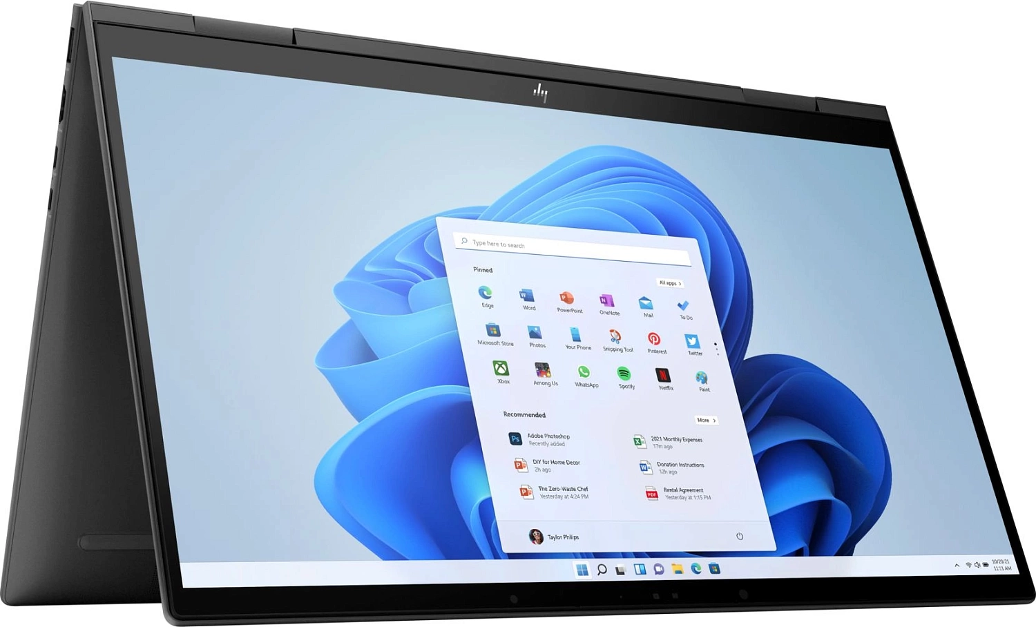 Ноутбук HP Envy x360 15-fh0011ci Ryzen 7 7730U 16Gb SSD512Gb AMD Radeon 15.6" IPS Touch FHD (1920x1080) Windows 11 Home black WiFi BT Cam (9E691EA)