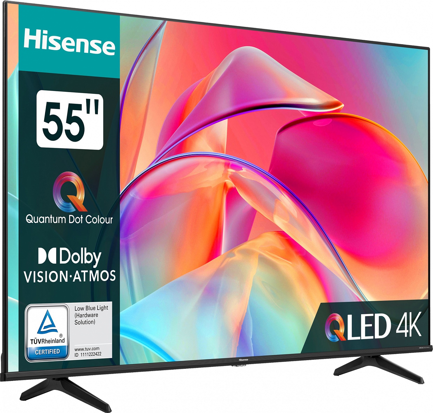 Телевизор QLED Hisense 55" 55E7KQ черный 4K Ultra HD 60Hz DVB-T DVB-T2 DVB-C DVB-S DVB-S2 USB WiFi Smart TV