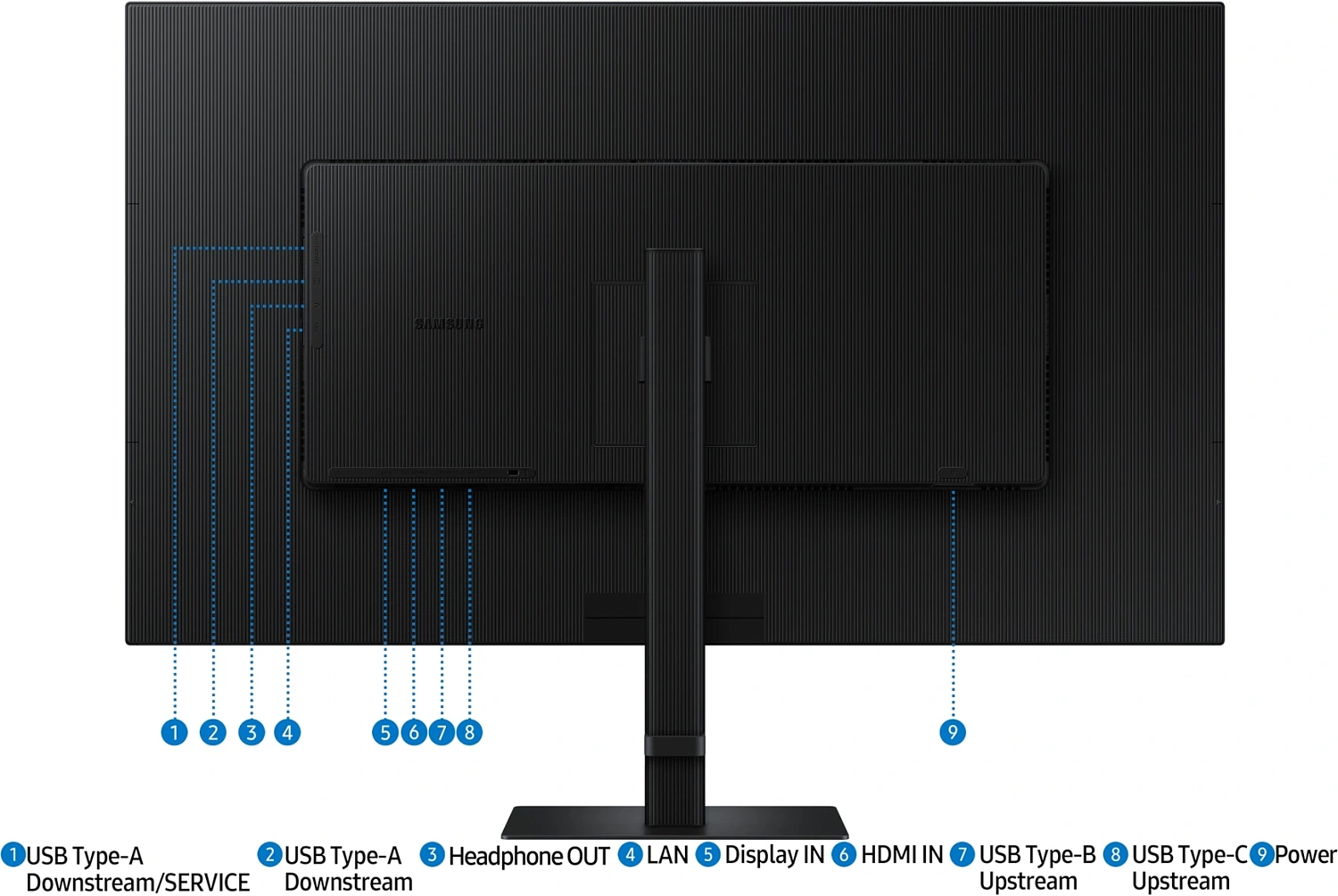 Монитор 37" SAMSUNG S37D802UAI ViewFinity S8 S80UD UHD Black (VA, 3840x2160, HDMI+DP, Type C, USB Hub, LAN, 5 ms, 178°/178°, 350 cd/m, 3000:1, 60Hz, HAS)