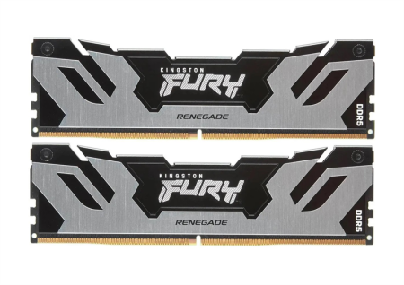 32GB Kingston DDR5 6400 DIMM FURY Renegade Silver XMP Gaming Memory KF564C32RSK2-32 Non-ECC, CL32, 1.4V, (Kit of 2) 1RX8 32-39-39 288-pin 16Gbit, RTL