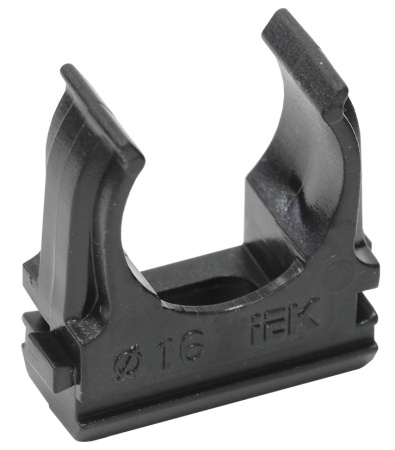 Держатель IEK CTA10D-CF16-K02-100 с защелкой 16мм пластик черный (упак.:1шт)