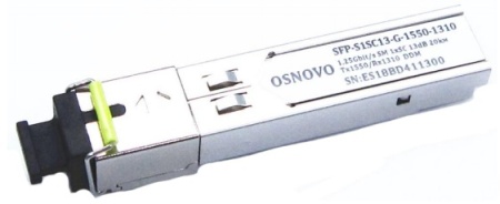 Модуль Osnovo SFP-S1SC13-G-1550-1310-I