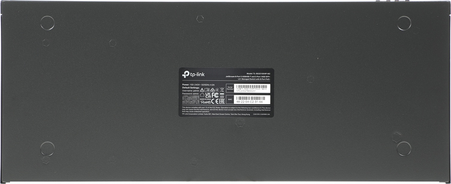 Коммутатор TP-Link TL-SG3210XHP-M2 2SFP+ 8PoE+ 240W управляемый