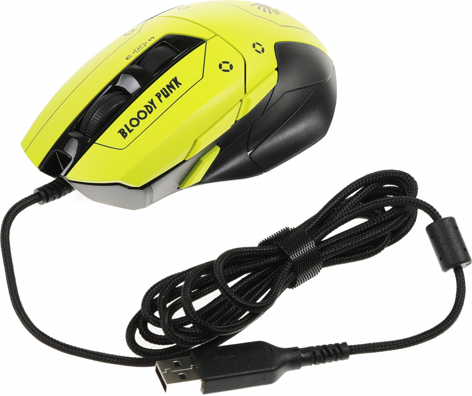 Мышь A4Tech Bloody W70 Max Punk желтый/черный оптическая (10000dpi) USB (11but) Мышь A4Tech Bloody W70 Max Punk желтый/черный оптическая (10000dpi) USB (11but)