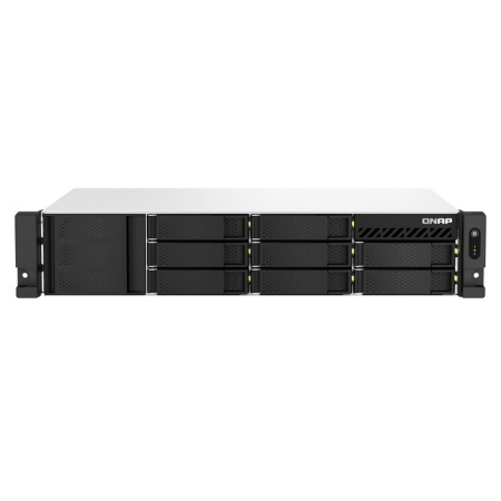 Система хранения данных QNAP SMB 2U TS-873AeU-RP QC 2,2GhzCPU/4Gb(upto64Gb)/upto 8HDDs/SATA(3,5'' 2,5")/ 4xUSB3.2/2xExp.slot/2x2,5Gb/iSCSI/2xPS/3YW