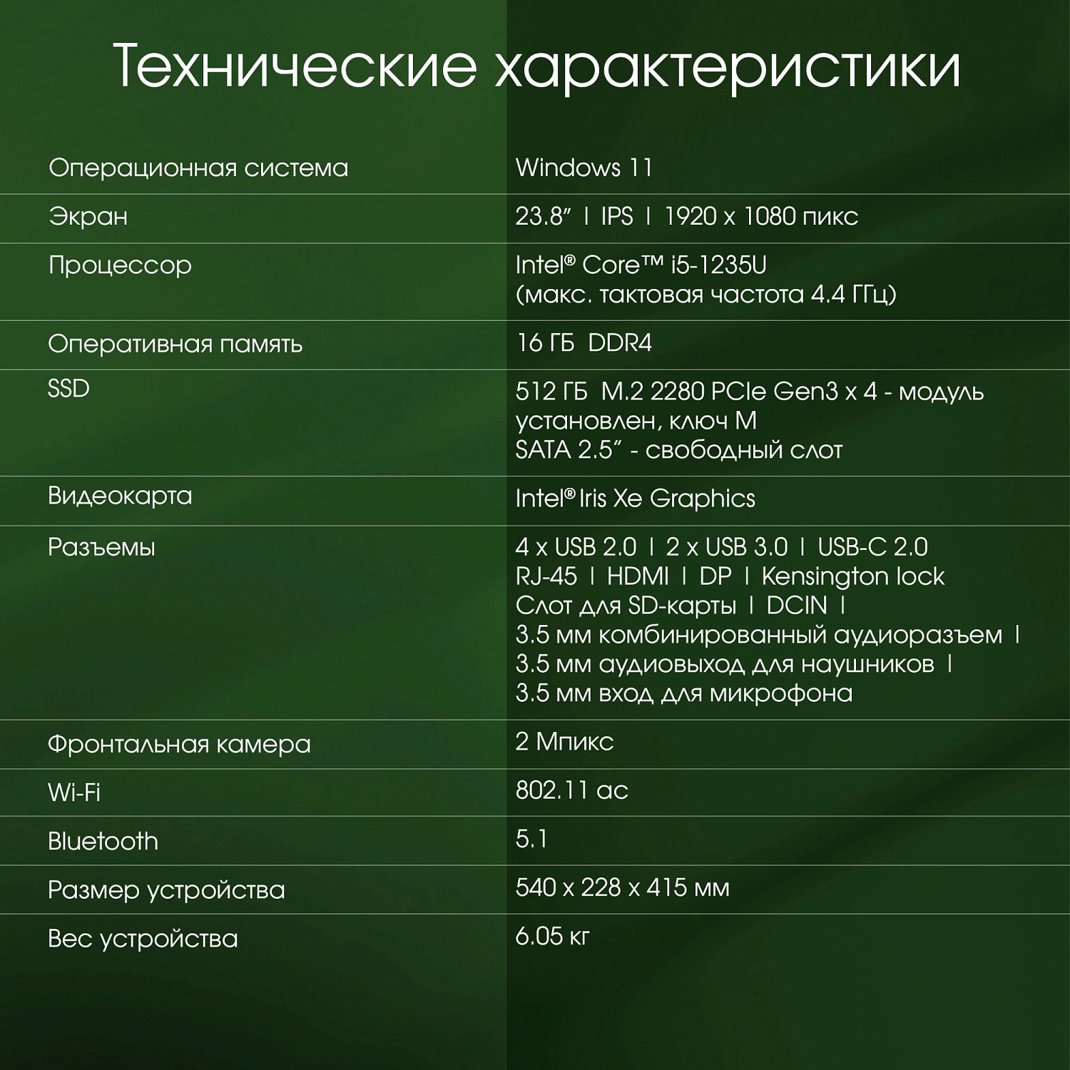 Моноблок Digma Pro Unity 23.8" Full HD i5 1235U (1.3) 16Gb SSD512Gb Iris Xe Windows 11 Professional GbitEth WiFi BT 90W клавиатура мышь Cam серый/черный 1920x1080