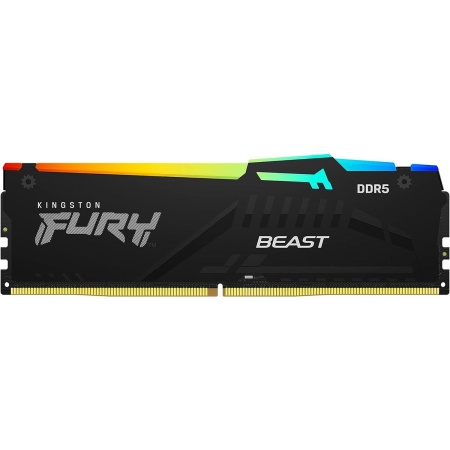 Модуль памяти Kingston 16GB DDR5 5600 DIMM FURY Beast Black RGB EXPO Non-ECC Unbuffered, 1RX8 36-38-38 1.25V 288-pin 16Gbit