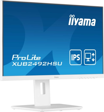 Монитор LCD 23.8'' 16:9 1920х1080(FHD) IPS, nonGLARE, 250cd/m2, H178°/V178°, 1000:1, 5M:1, 16.7M, 4ms, VGA, HDMI, DP, USB-Hub, Height adj, Pivot, Tilt, Swivel, Speakers, 3Y, White