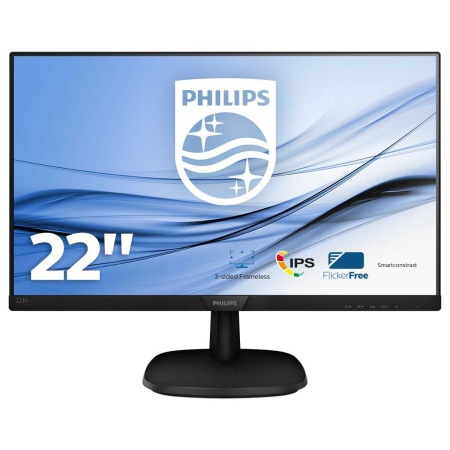Монитор LCD 21.5'' [16:9] 1920х1080(FHD) IPS, nonGLARE, 75 Hz, 250 cd/m2, H178°/V178°, 1000:1, 20М:1, 16.7M, 4ms, VGA, DVI, HDMI, Tilt, 3Y, Black