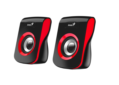 Колонки компьютерные Geinus SP-Q180, 2.0, 2 x 3W RMS, USB-power, Red