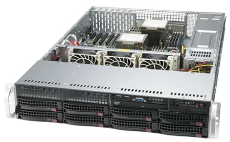 Шасси серверное Supermicro SuperServer 2U 620P-TR noCPU(2)3rd GenScalable/TDP 270W/no DIMM(16)/ SATARAID HDD(8)LFF/6xLP,M2/2x1GbE/2x1200W