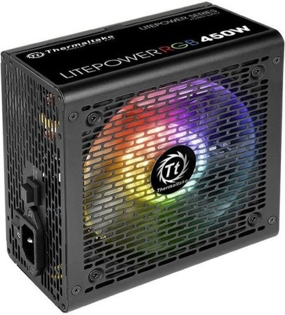 Блок питания Thermaltake ATX 450W Litepower RGB 450 (20+4pin) APFC PPFC 120mm fan color LED 4xSATA RTL