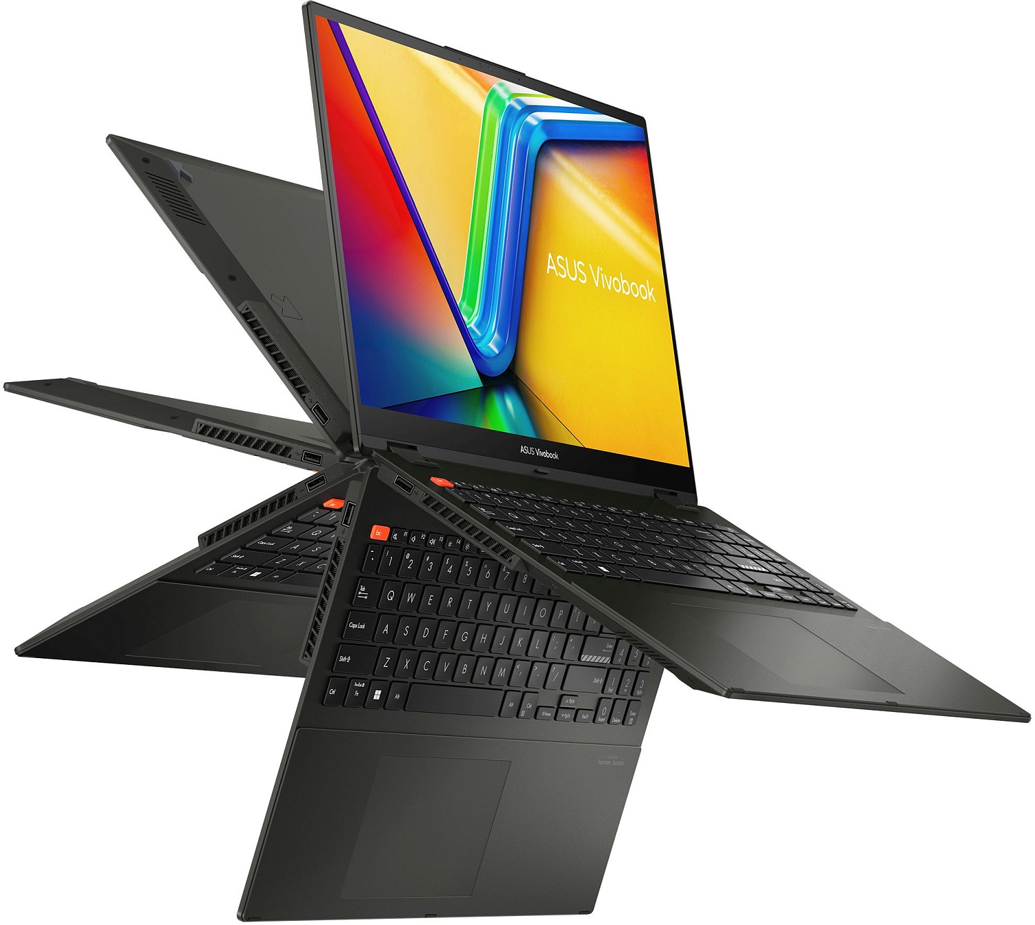 Ноутбук Asus Vivobook S 16 Flip TP3604VA-MC132 Core i3 1315U 8Gb SSD512Gb Intel UHD Graphics 16" IPS Touch WUXGA (1920x1200) noOS black WiFi BT Cam (90NB1051-M004S0)