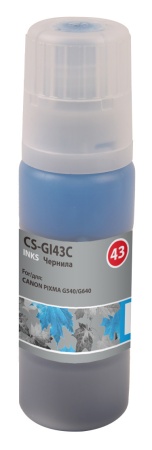 Чернила Cactus CS-GI43C GI-43 голубой60мл для Canon Pixma G640/G540