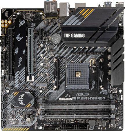 Материнская плата Asus TUF GAMING B450M-PRO S Soc-AM4 AMD B450 4xDDR4 mATX AC`97 8ch(7.1) 2.5Gg RAID+HDMI+DP