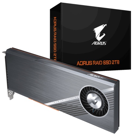 PCIe 2TB Gigabyte AORUS RAID Client SSD GP-ASACNE2200TTTDA PCIe Gen3x8 with NVMe, 6300/6000, MTBF GP-ASACNE2200TTTDA 1.8M, 3D TLC, 512MB, 700TBW, 0.192DWPD, NVMe 1.3, Heat Sink, AORUS Storage Manager, RTL {5} (808228