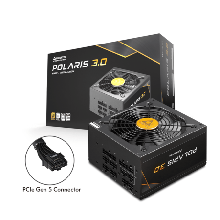 Блок питания Chieftec Polaris 3.0 PPS-850FC-A3 (ATX 3.0, 850W, 80 PLUS GOLD, Active PFC, 140mm fan, Full Cable Management, Gen5 PCIe) Retail