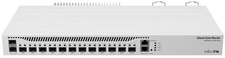 Маршрутизатор MikroTik Cloud Core Router 2004-1G-12S+2XS with Annapurna Alpine AL32400 Cortex A57 CPU (4-cores, 1.7GHz per core), 4GB RAM, 1x Gigabit RJ45 port, 12x 10G SFP+ cages, 2 x 25G SFP28 cages, RouterOS L6,