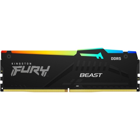 16GB Kingston DDR5 6000 DIMM FURY Beast Black RGB KF560C40BBA-16 Non-ECC, CL40, 1.35V, 288-pin RTL