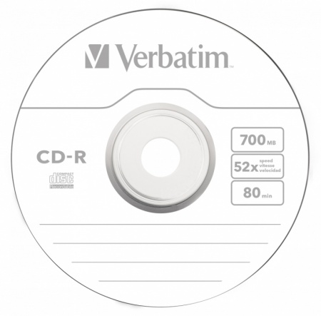 Диск CD-R Verbatim 700Mb 52x Cake Box (10шт) (43437)