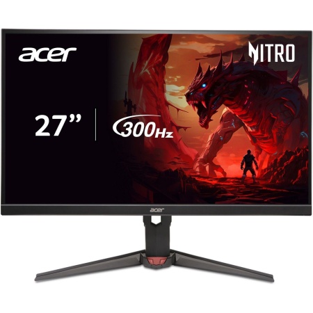 Монитор 27" ACER XV272UF3bmiiprx Black (IPS, 2560x1440, 0,5 / 1ms, 400cd, 300Hz, 2xHDMI(2.1) + 1xDP(1.4) + Audio Out, Speakers 2Wx2, sync: FreeSync Premium, hdr: HDR 400, hadj 150, Vesa: 100x100)