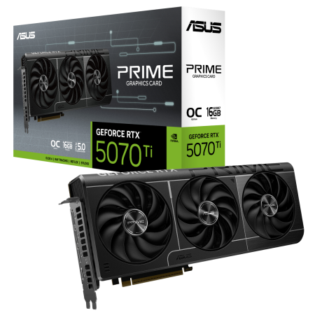 Видеокарта ASUS RTX5070Ti PRIME OC 16GB GDDR7 256bit 3xDP HDMI 3FAN RTL [PRIME-RTX5070TI-O16G]