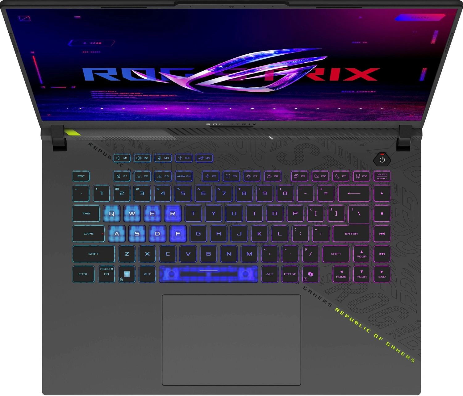 Ноутбук Asus ROG Strix G16 G614FR-TS412 Ryzen 9 9955HX 32Gb SSD1Tb NVIDIA GeForce RTX5070Ti 12Gb 16" IPS WQXGA (2560x1600) без ОС green WiFi BT Cam (90NR0NK8-M00N00)
