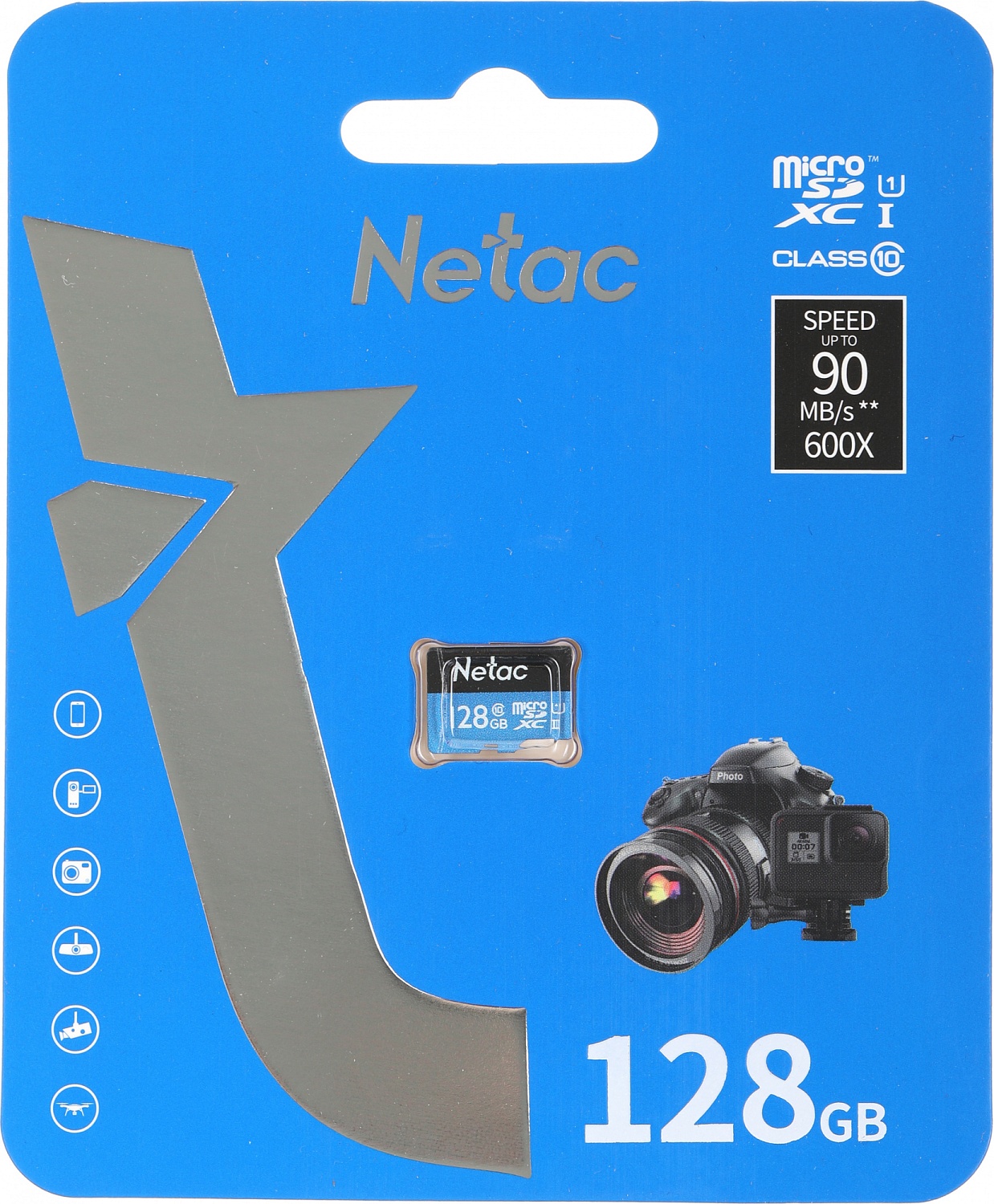 Флеш карта microSDXC Netac 128GB NT02P500STN-128G-S P500 w/o adapter