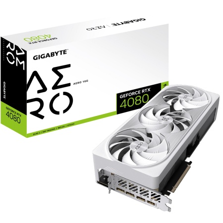 Видеокарта Gigabyte PCI-E 4.0 GV-N4080AERO-16GD NVIDIA GeForce RTX 4080 16384Mb 256 GDDR6X 2505/22400 HDMIx1 DPx3 HDCP Ret