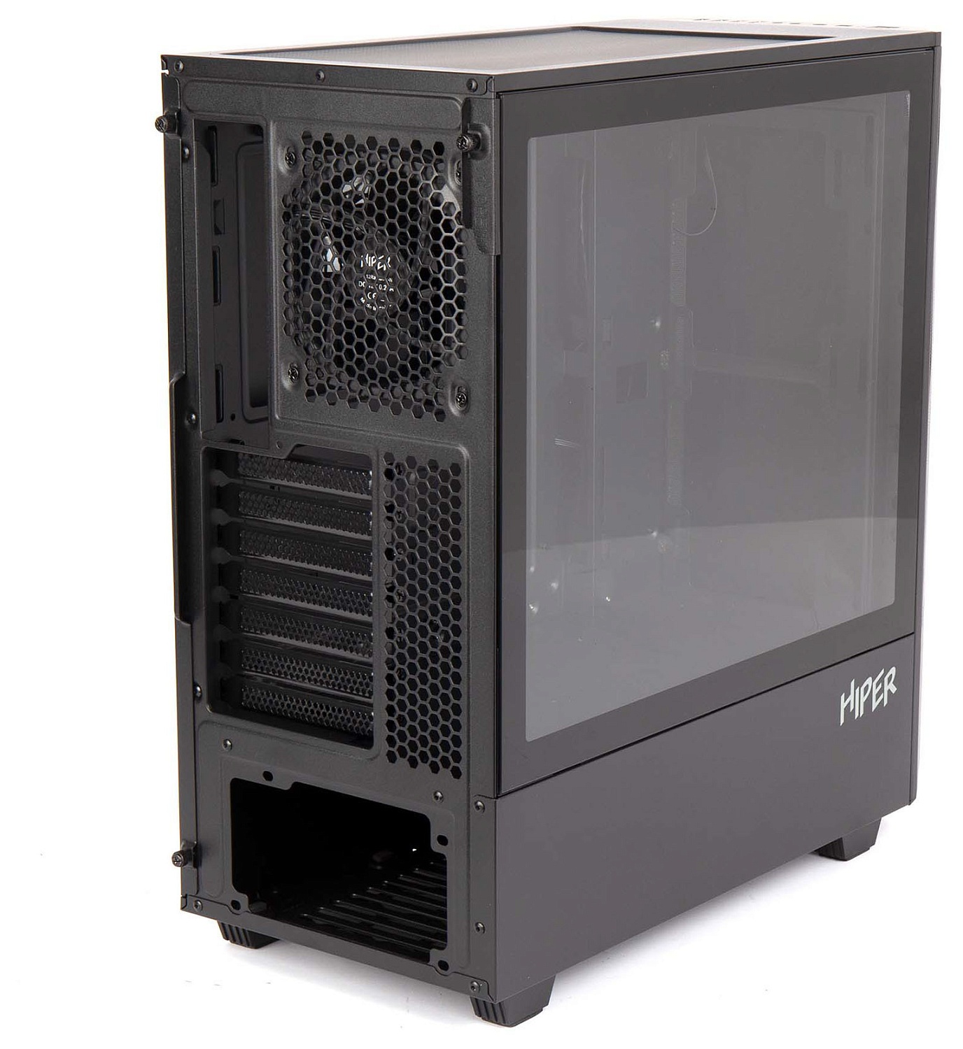 Корпус Hiper PB81 черный без БП ATX 4x120mm 2xUSB2.0 2xUSB3.0 audio bott PSU