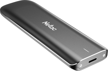Ssd накопитель Netac ZX Black 500GBUSB 3.2 Gen 2 Type-C External SSD, R/W up to 1050MB/950MB/s, with USB C to A cable and USB C to C cable 3Y wty