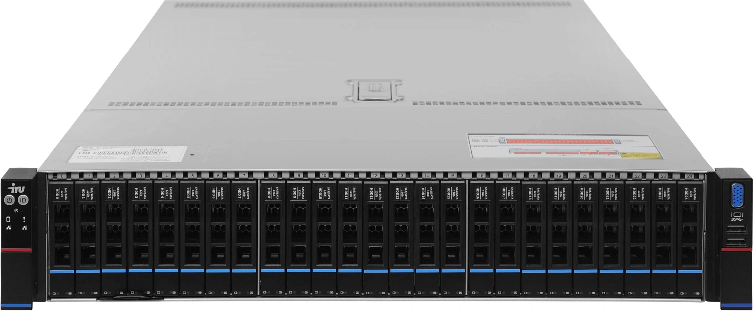 Сервер IRU Rock g2225p 2x6348 4x64Gb 2x1800Gb 2.5" SAS-3 9361-8I AST2500 2xGigEth 2x1300W w/o OS (2139294)