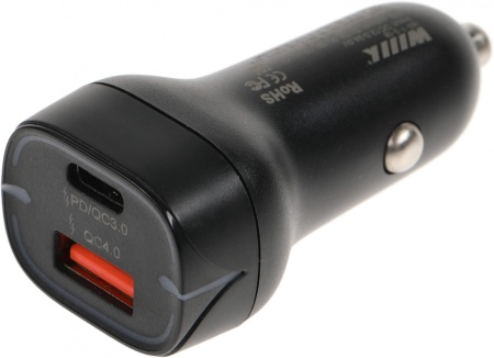 Автомобильное зар./устр. Wiiix UCC-7-2-08 3A+2A (PD+QC) USB-C/USB-A универсальное черный